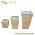 rattan square dustbin